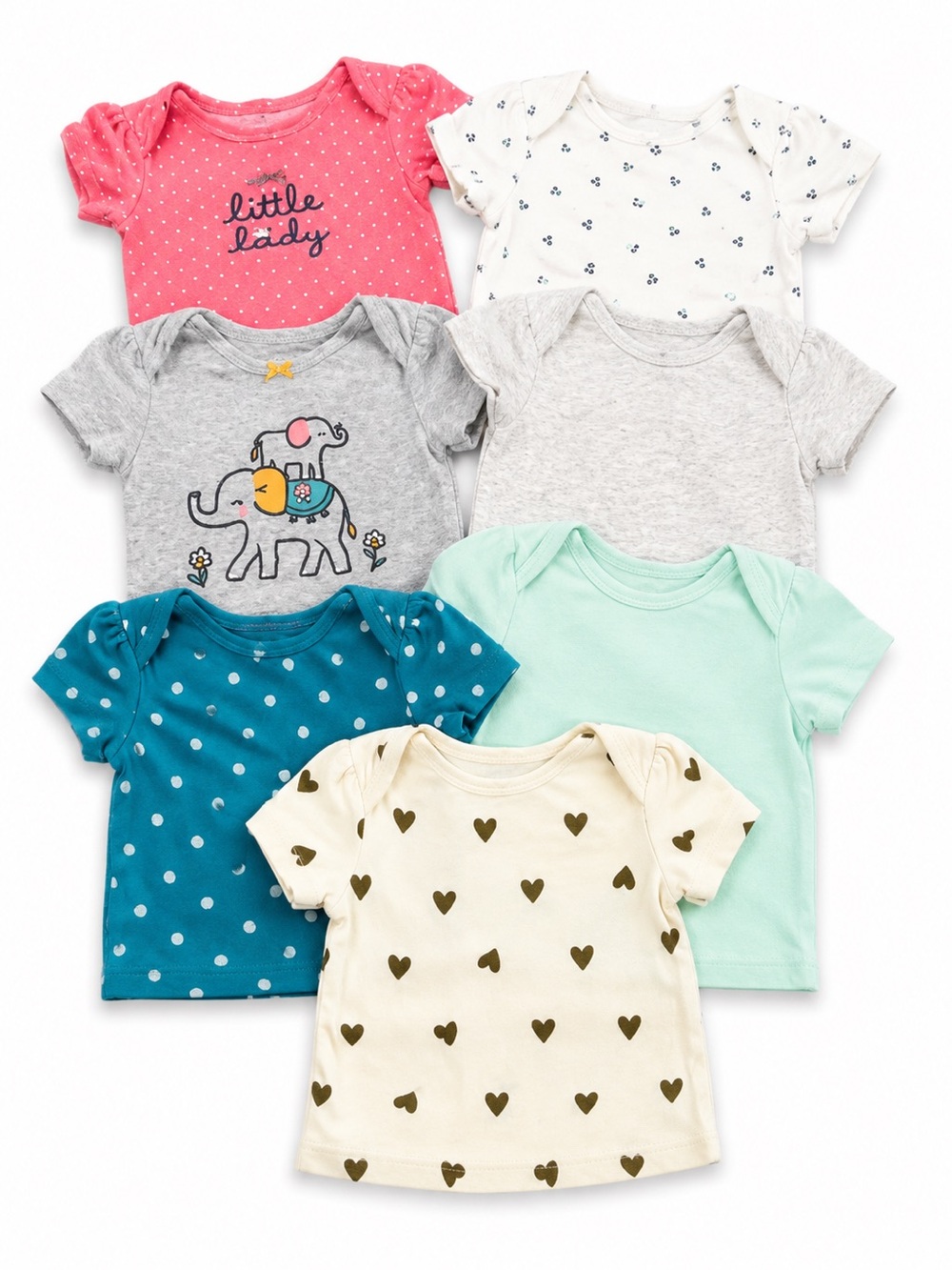 Bundle of 7 pieces Carters and Cloud Island 18m onsies
